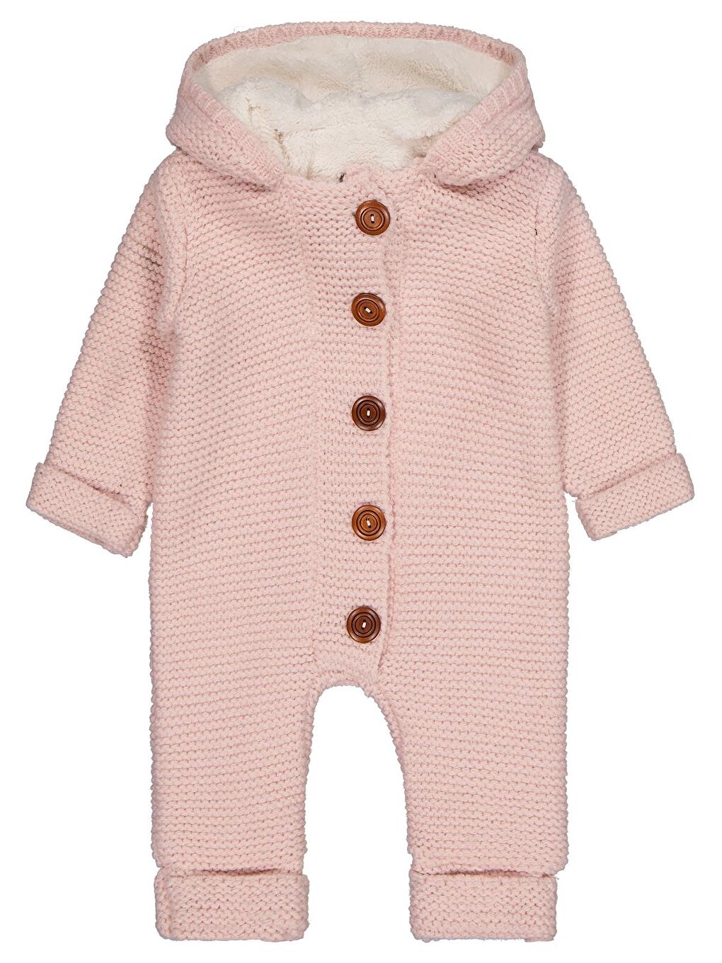 Beybek Kapüşonlu 3-12 Ay Tulum - Pembe 9-12 Ay-2