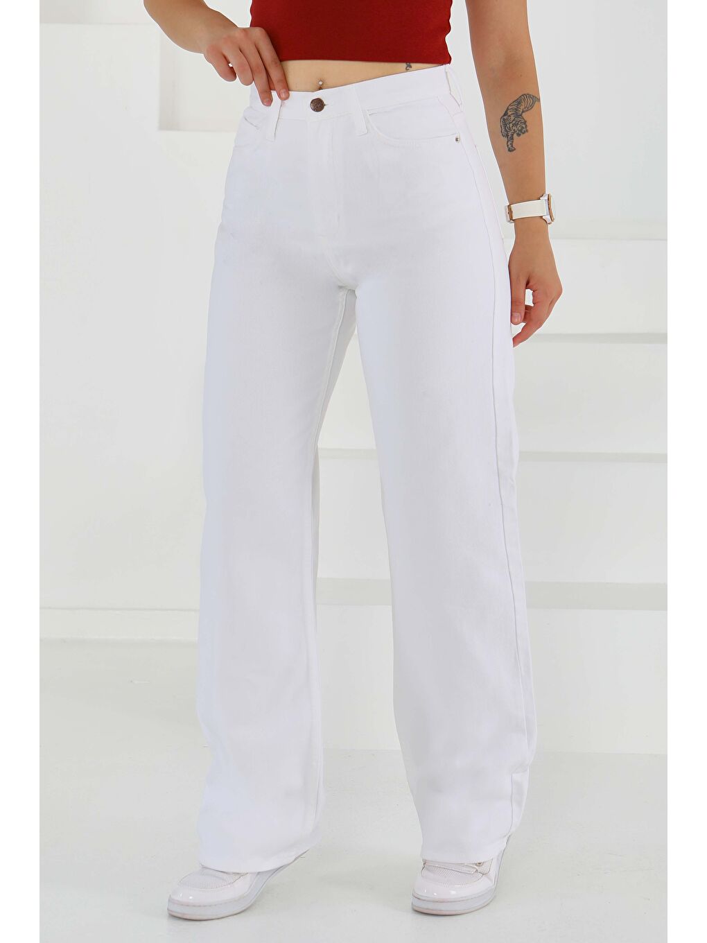 Palazzo Pantolon Beyaz - 27464-1