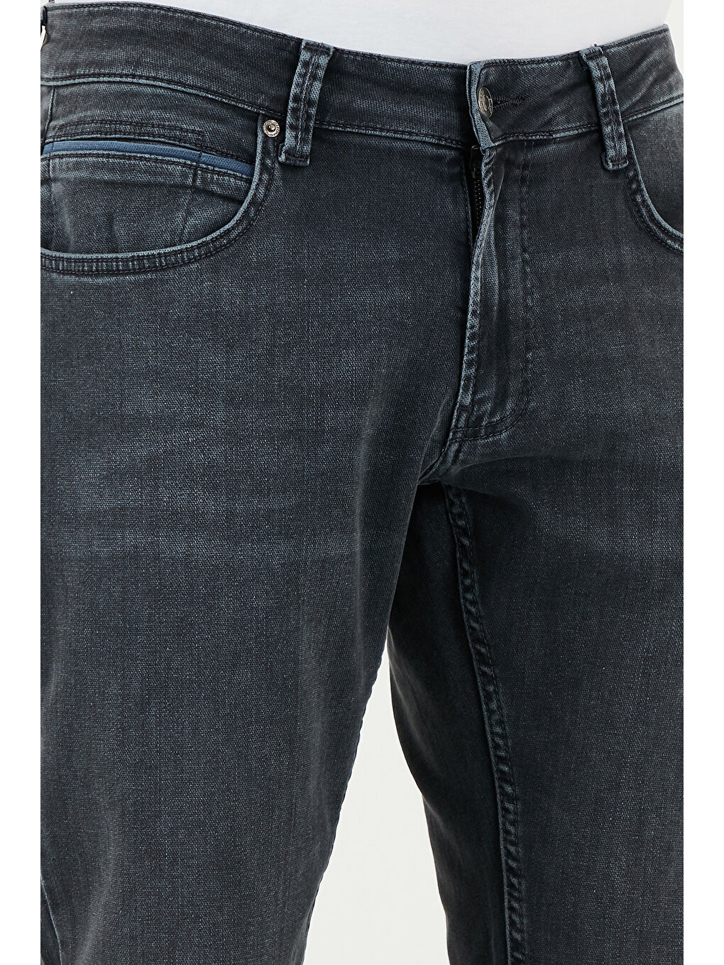 Siyah Pamuklu Regular Fit Normal Bel Boru Paça Jeans 2211S78PARMA-3