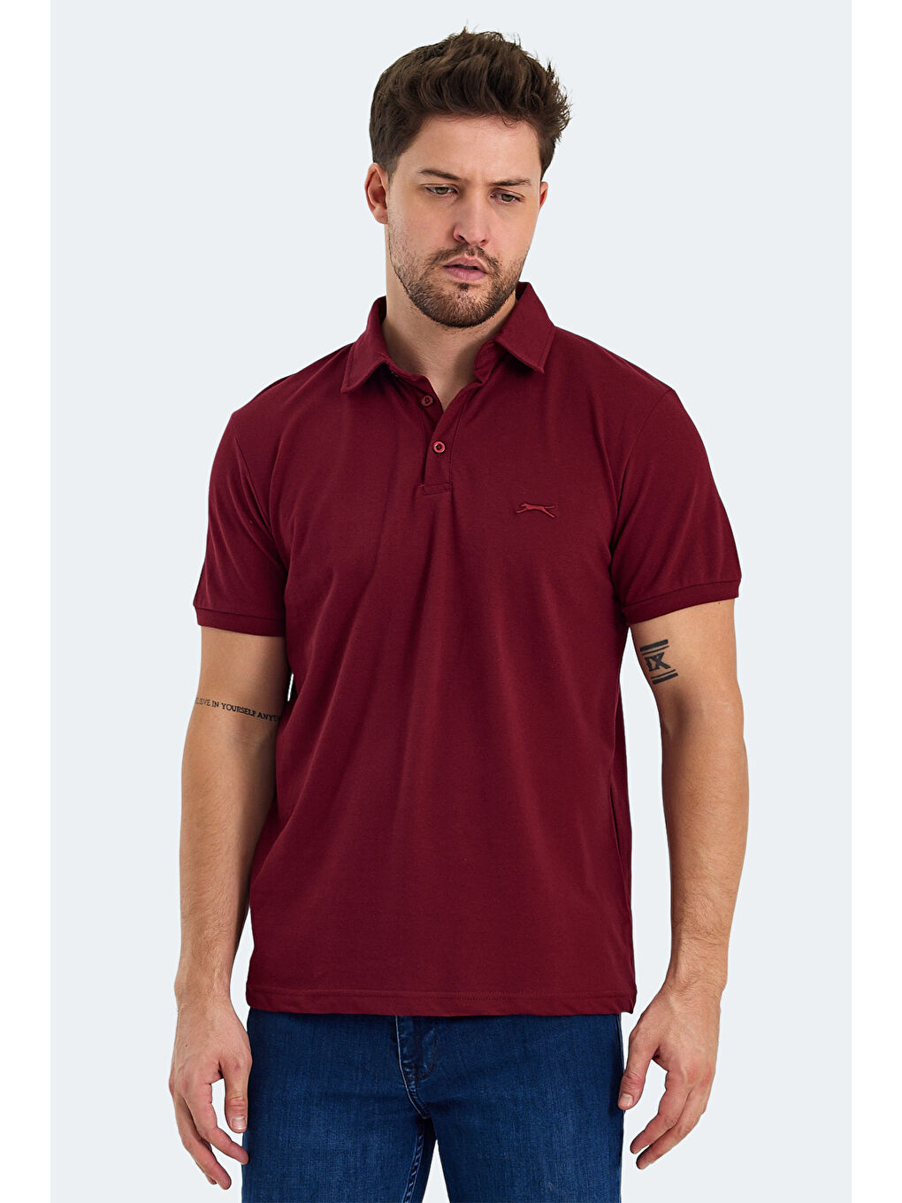 SLAZENGER KLASSE Erkek Tişört Bordo - 3