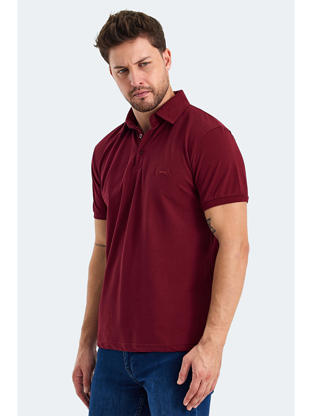 SLAZENGER KLASSE Erkek Tişört Bordo - 4