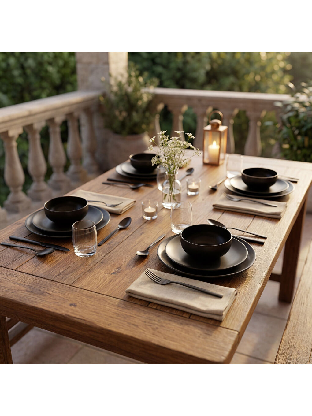 Siyah Enternasyonel Black Matt 12 Parça 4 Kişilik Yemek Takımı 141-1