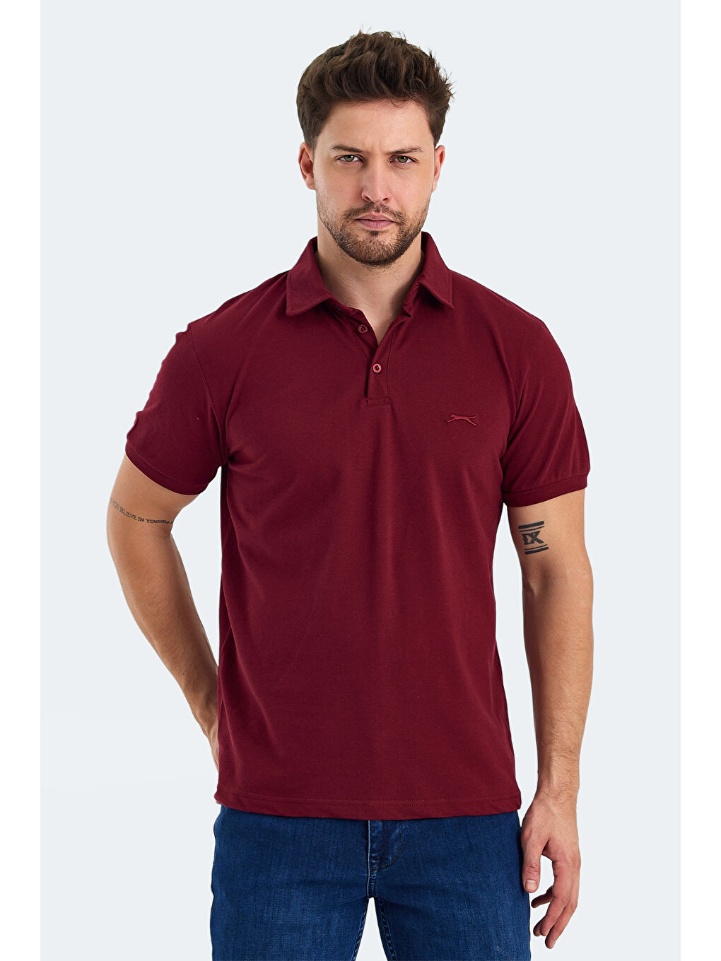 SLAZENGER KLASSE Erkek Tişört Bordo - 6