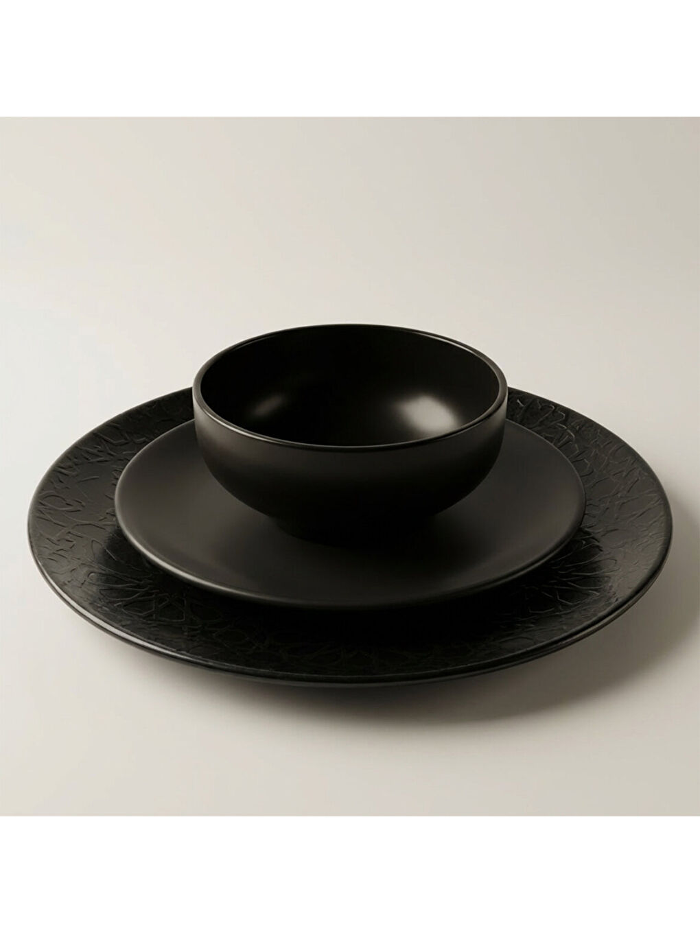Siyah Enternasyonel Black Matt 12 Parça 4 Kişilik Yemek Takımı 141-4