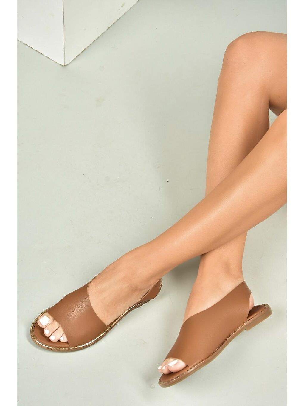 Kahverengi Taba Kadın Sandalet U8768606-3