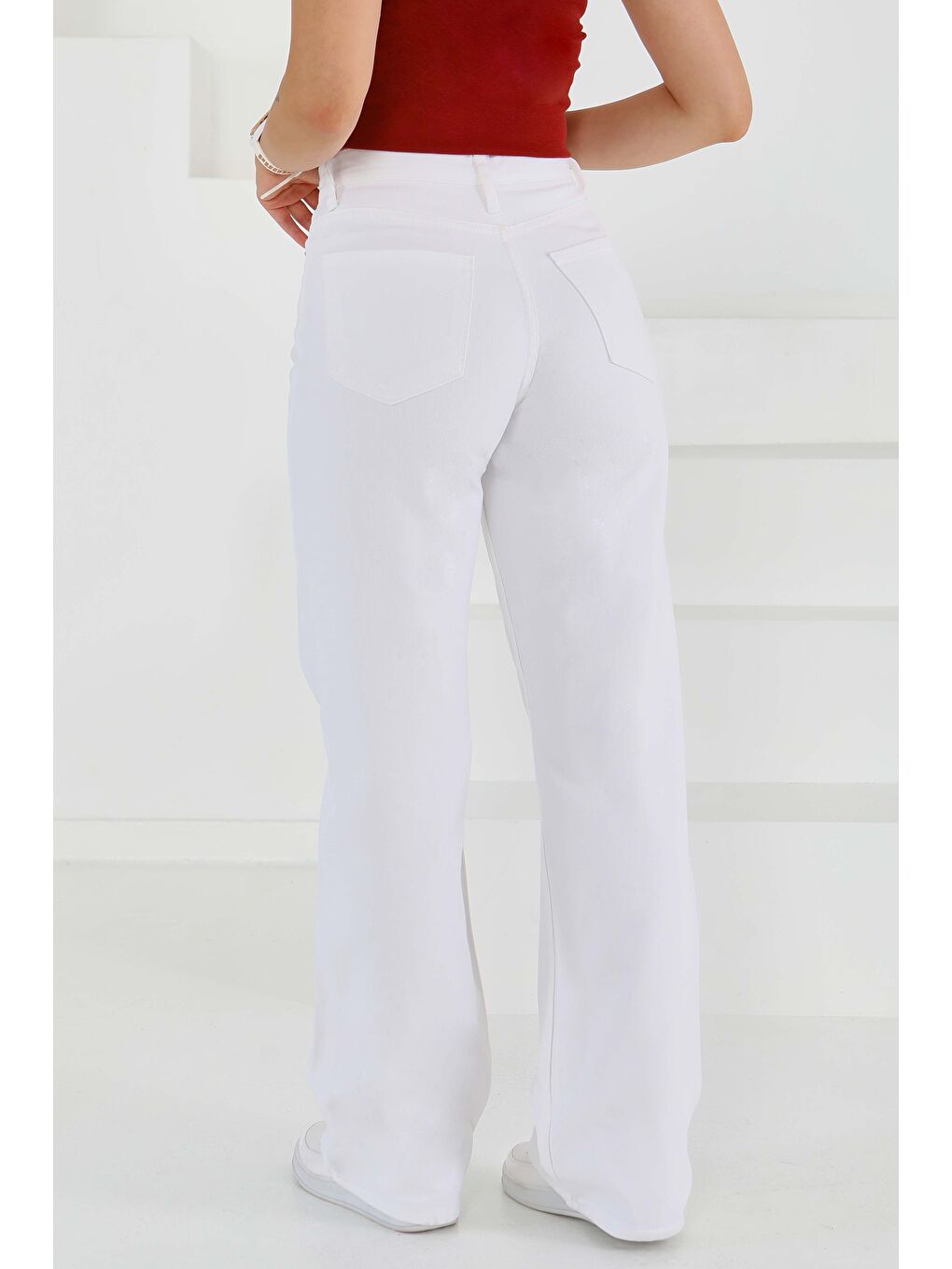 Palazzo Pantolon Beyaz - 27464-5