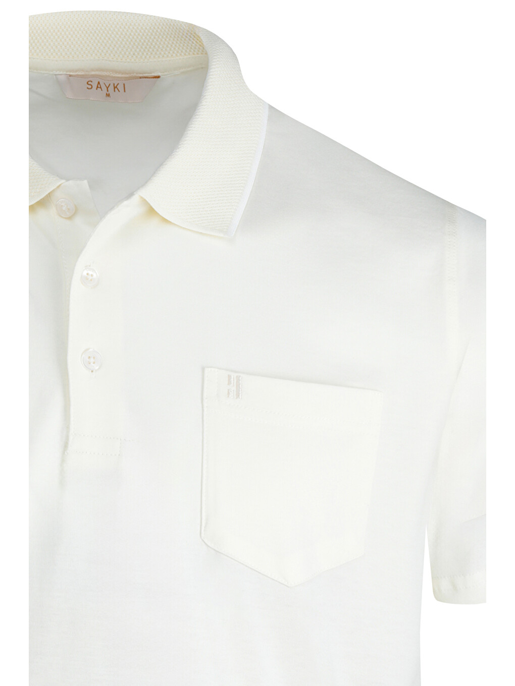 Sarı Regular Fit 100% Pamuk Polo Yaka Merserize Tişört-1