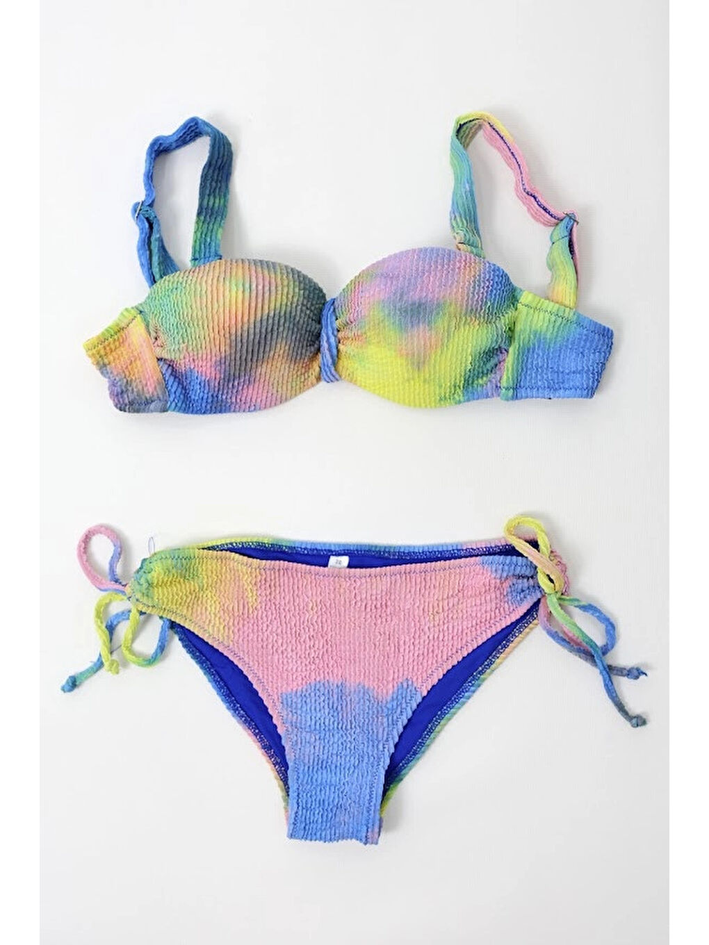 Siyah Kadın Çok Renkli Yüksek Bel Toparlayıcı Bikini Takım HZL24S-LC3304-3