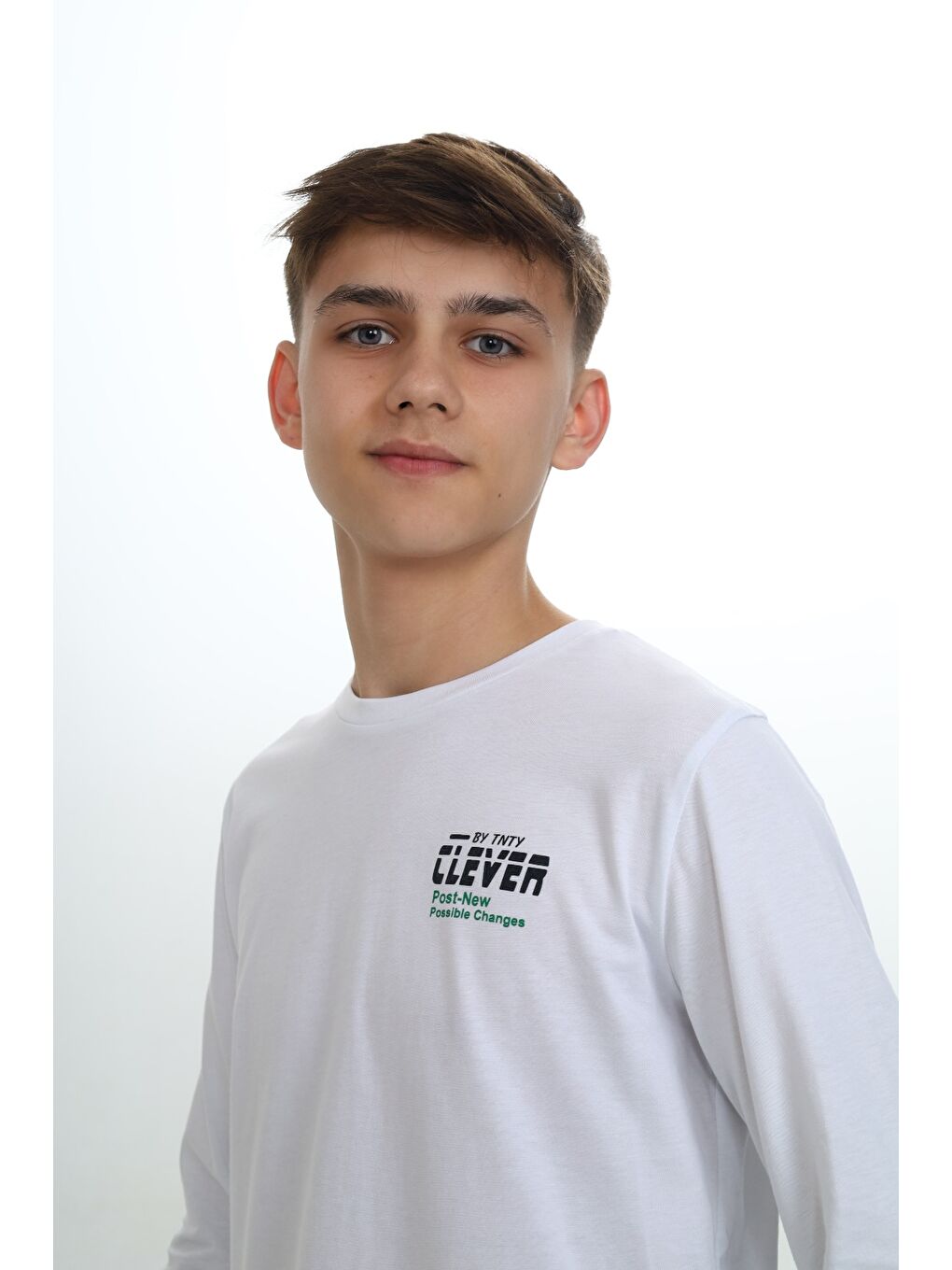 Beyaz Erkek Çocuk Baskılı Tişört-2