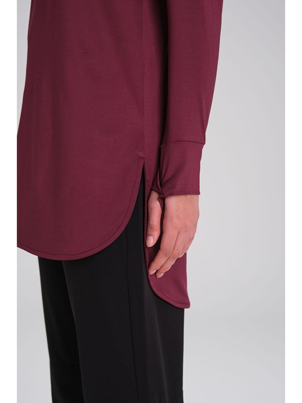 Active Uzun Kollu Bisiklet Yaka Mor Tesettür Antrenman Tişörtü Act-8-10