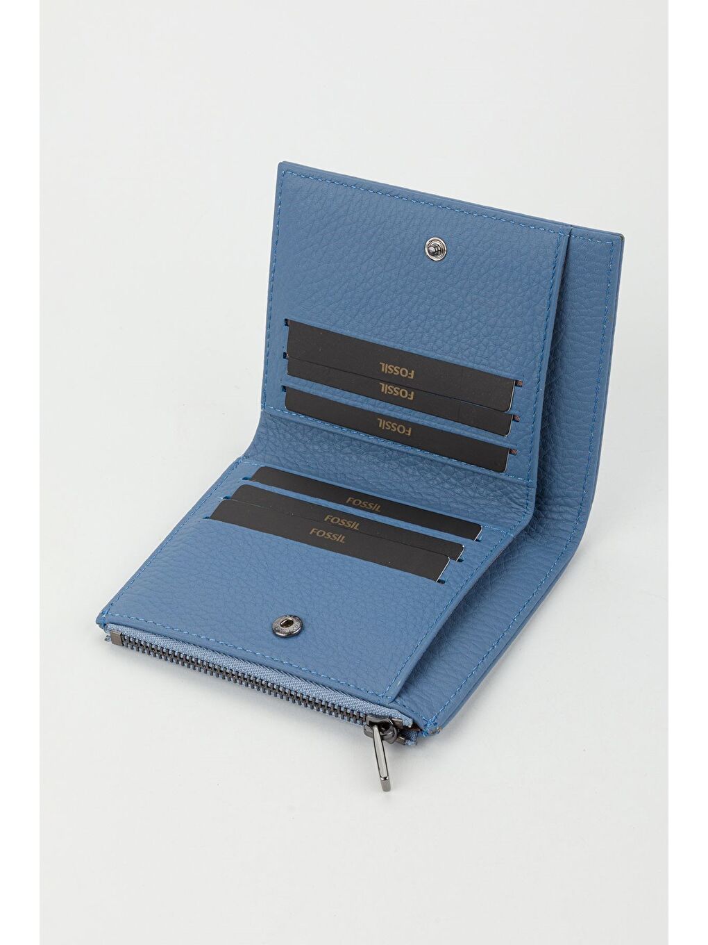 Mavi Kutulu Hakiki Deri Kırmızı Kadın El Portföyü Kartlık Cüzdan-2