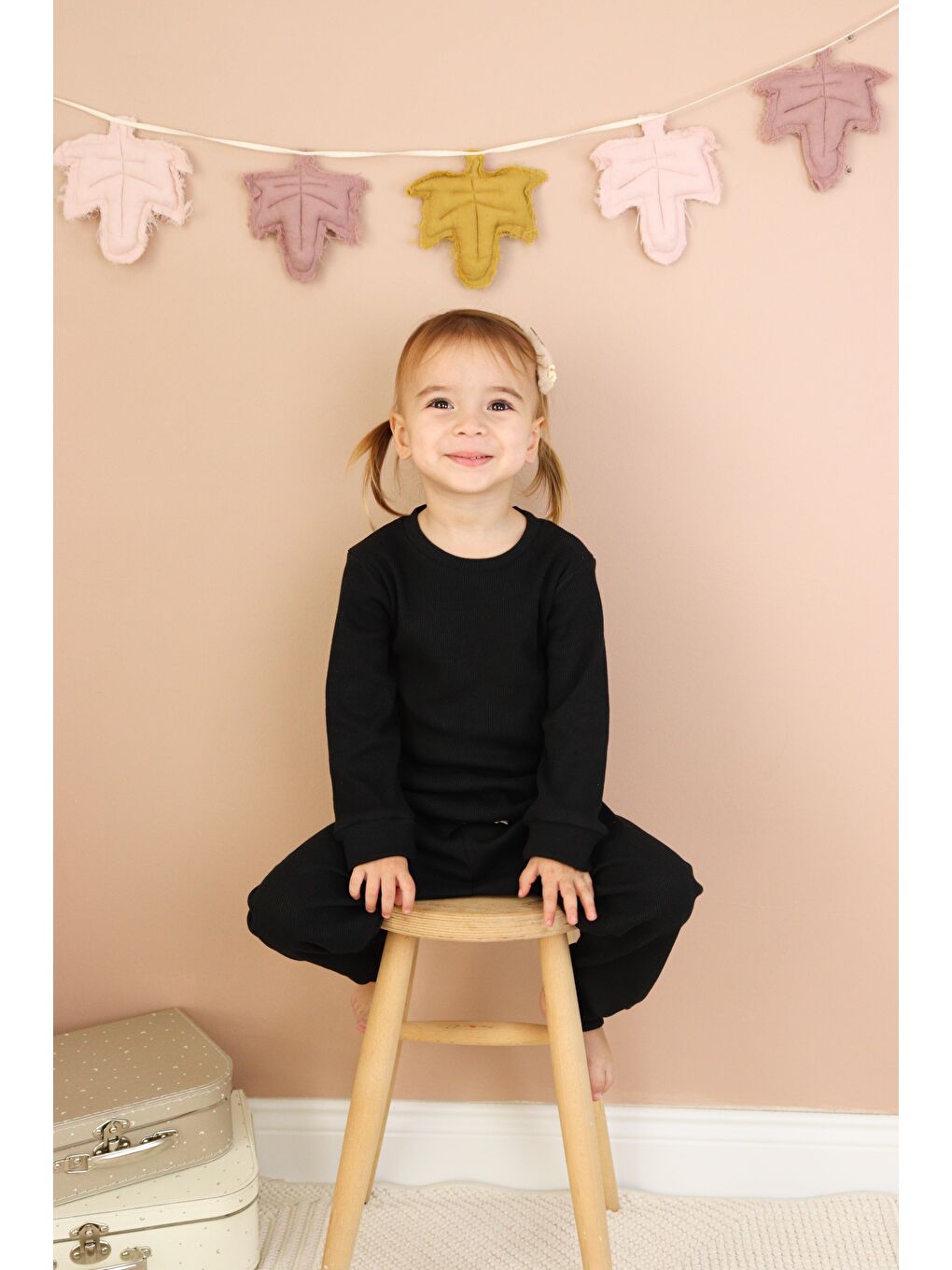 Siyah Kaşkorse Mevsimlik Pijama Takım-3