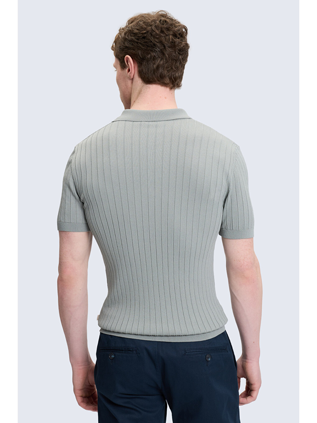 Haki Regular Fit Polo Yaka Rayon Tişört-2
