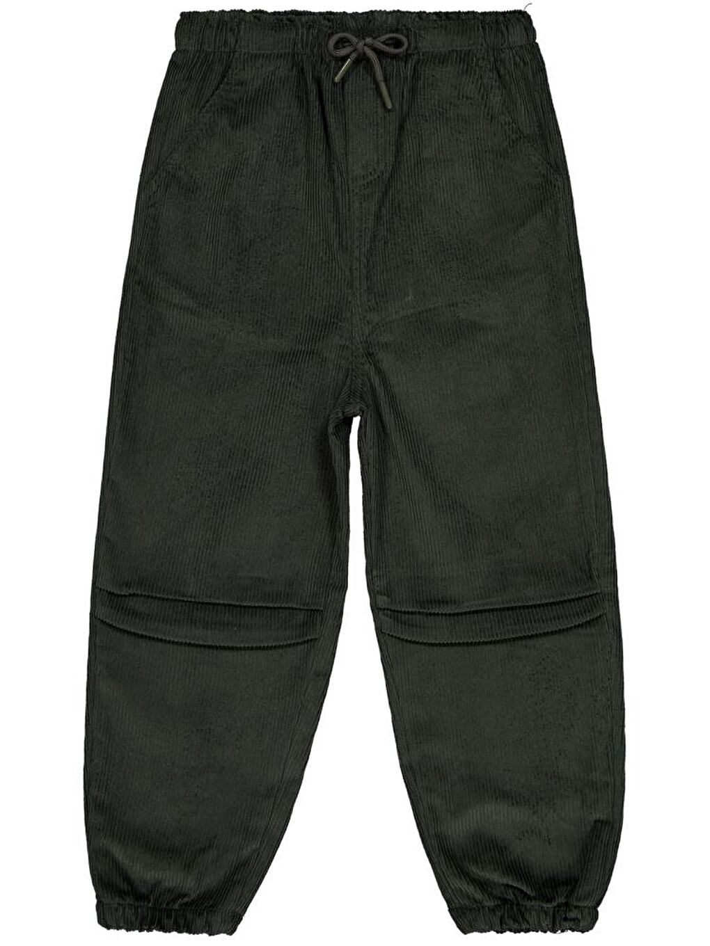 Boys Bağcıklı Joger Kadife 6-9 Yaş Pantolon - Haki 8-9 Yaş