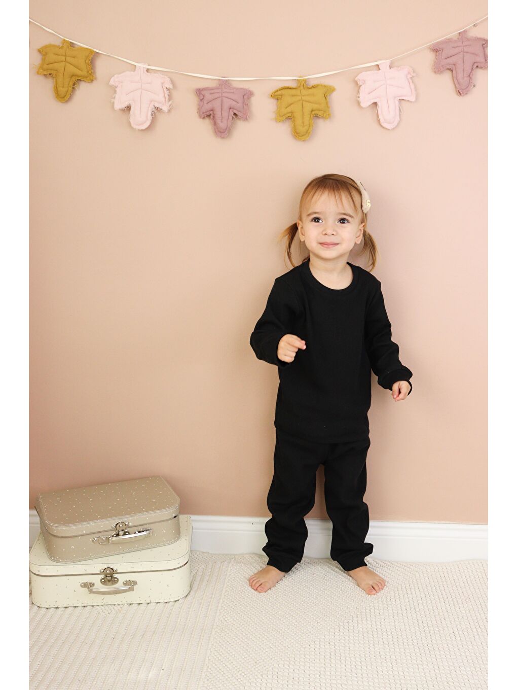 Siyah Kaşkorse Mevsimlik Pijama Takım-5