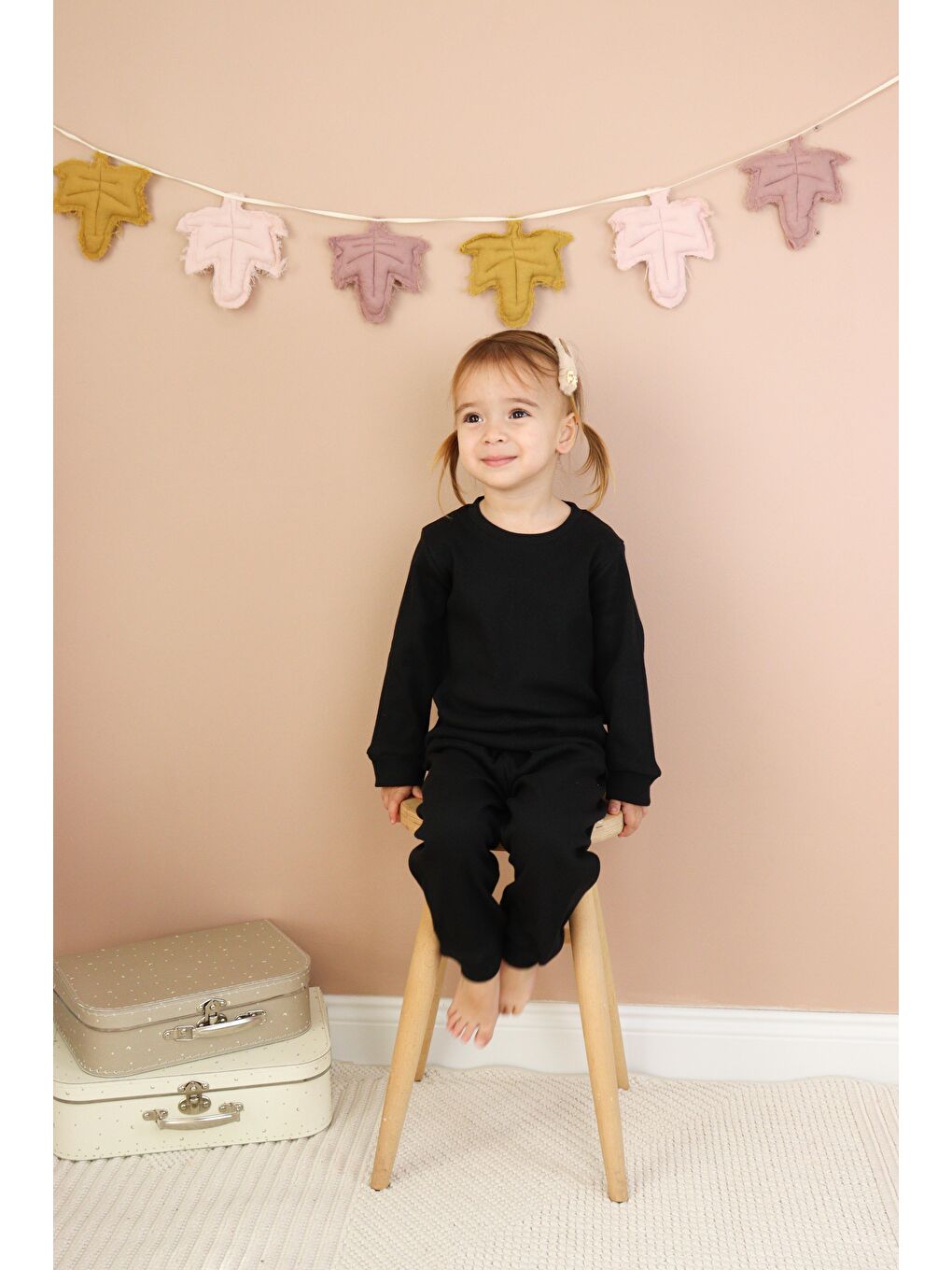 Siyah Kaşkorse Mevsimlik Pijama Takım-6