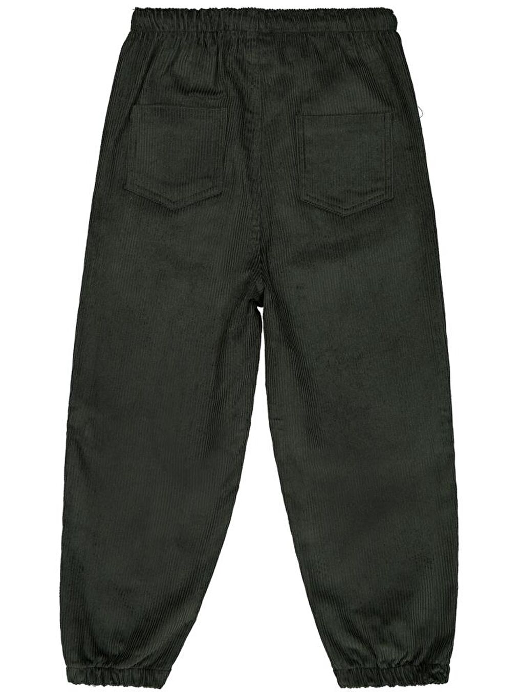 Boys Bağcıklı Joger Kadife 6-9 Yaş Pantolon - Haki 8-9 Yaş-1