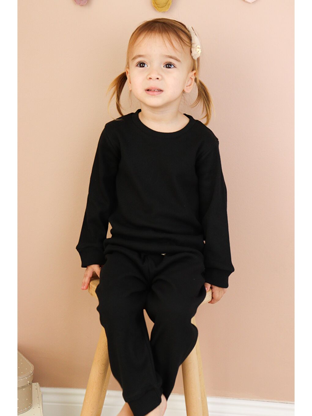 Siyah Kaşkorse Mevsimlik Pijama Takım-7