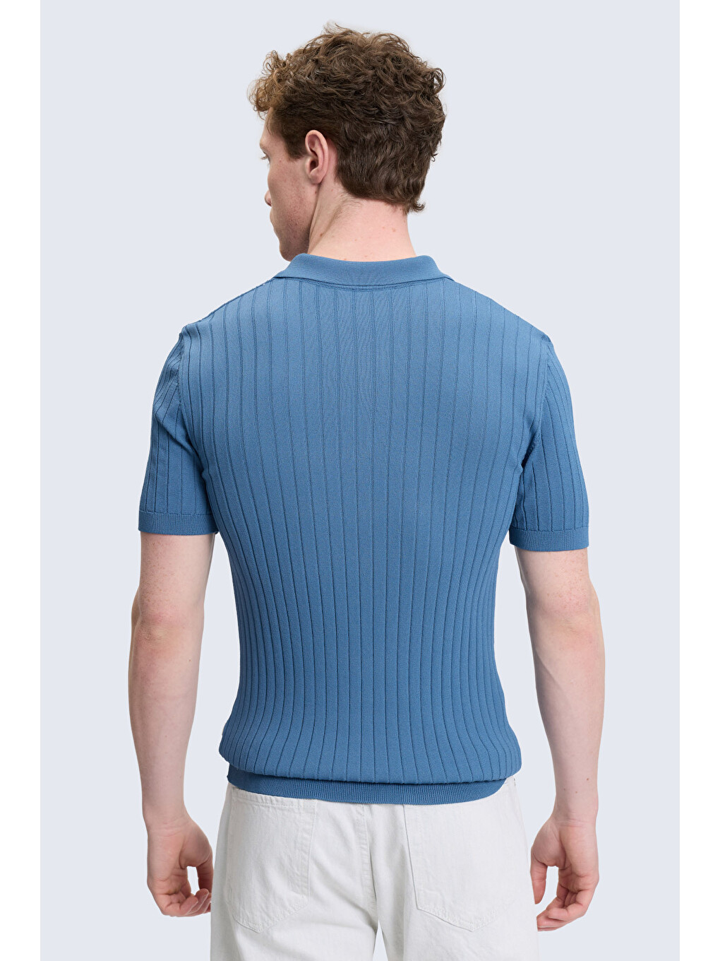 Lacivert İndigo Regular Fit Polo Yaka Rayon Tişört-2