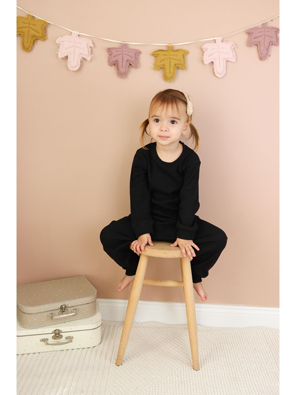 Siyah Kaşkorse Mevsimlik Pijama Takım-8