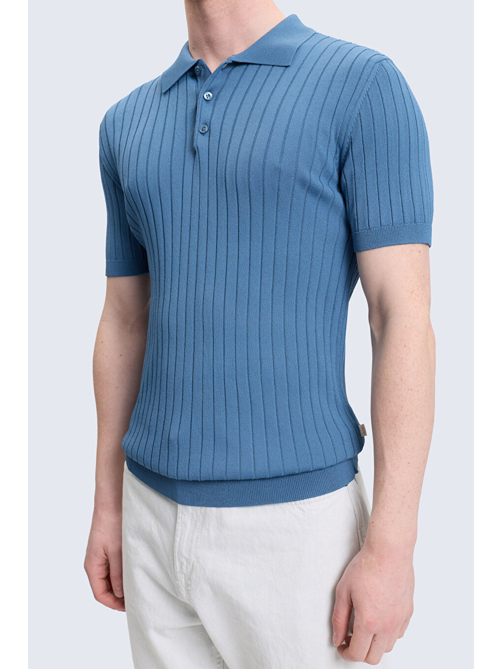 Lacivert İndigo Regular Fit Polo Yaka Rayon Tişört-3