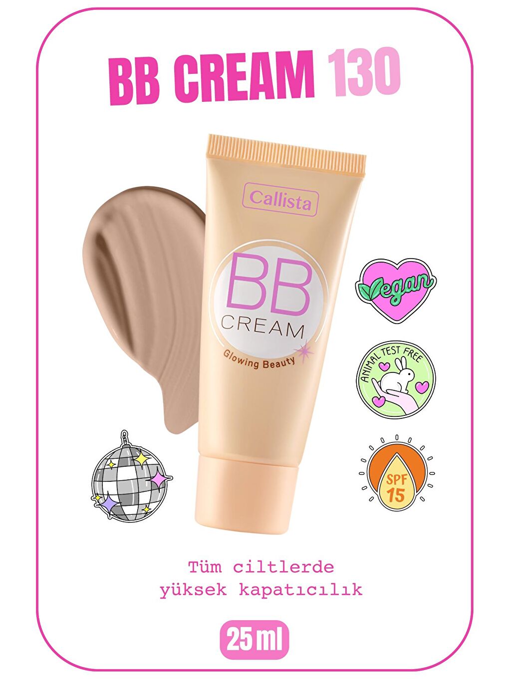 Callista Bej-Krem BB Cream 130 - BB Krem Bej