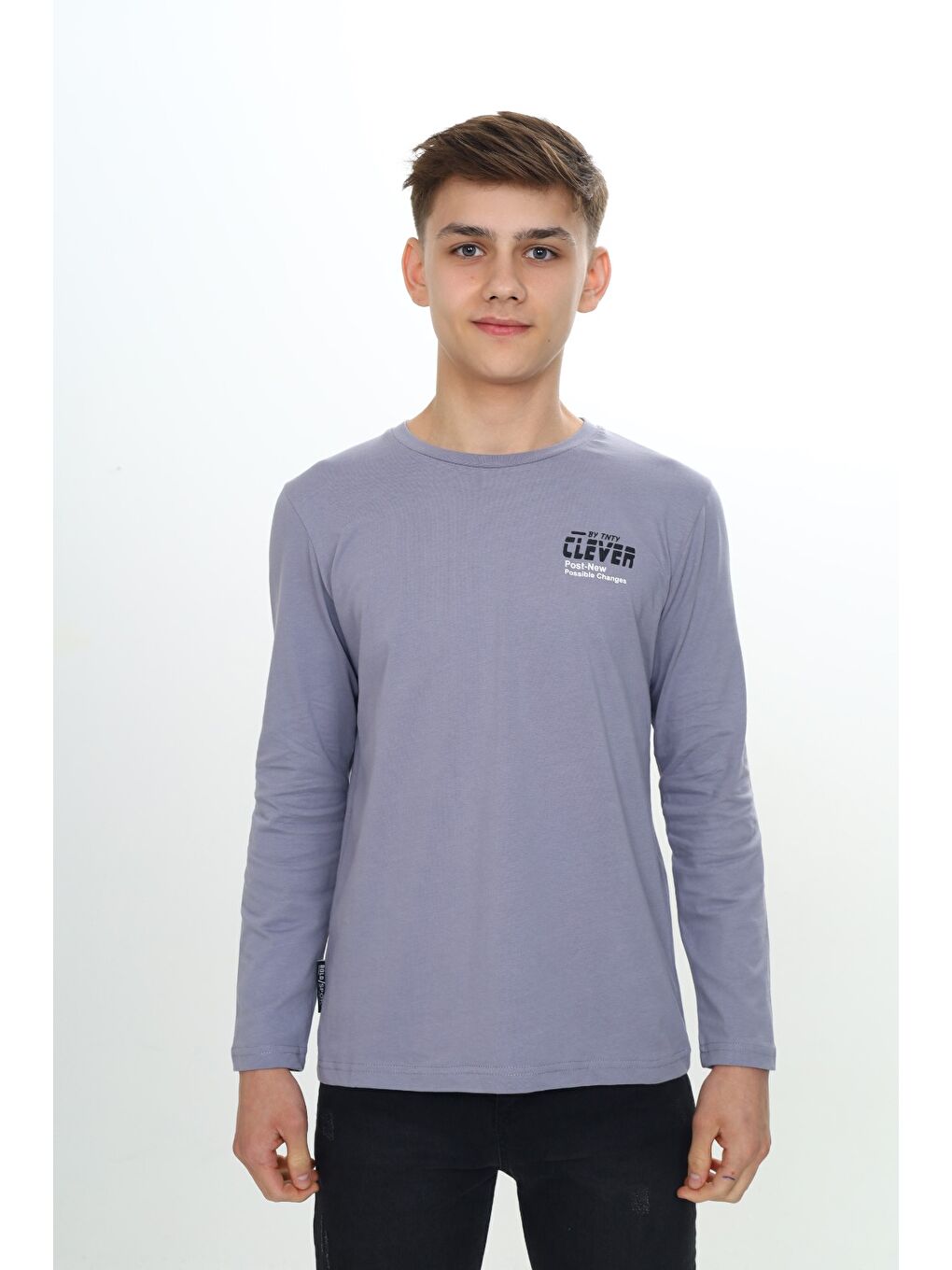 Gri Erkek Çocuk Baskılı Tişört