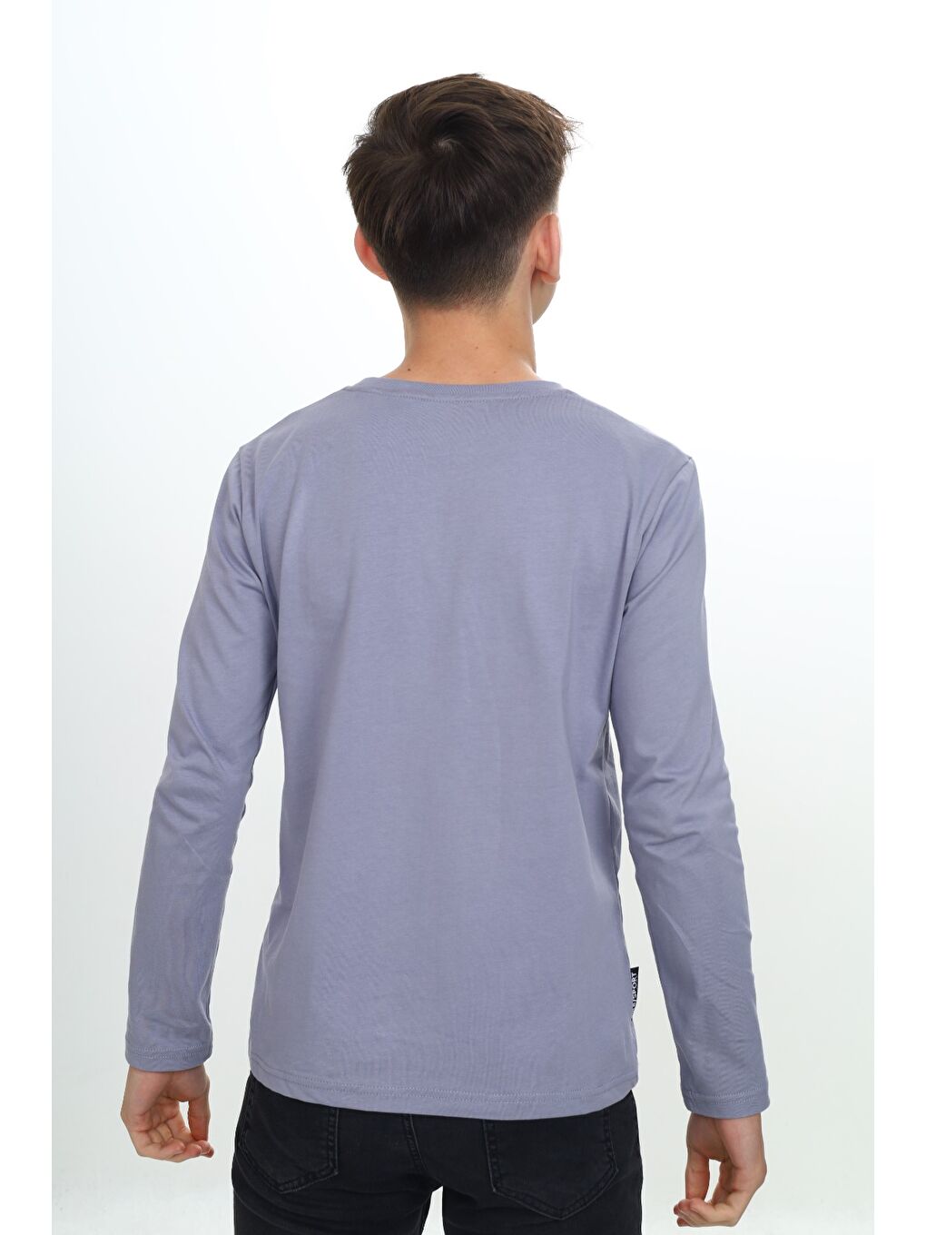 Gri Erkek Çocuk Baskılı Tişört-3