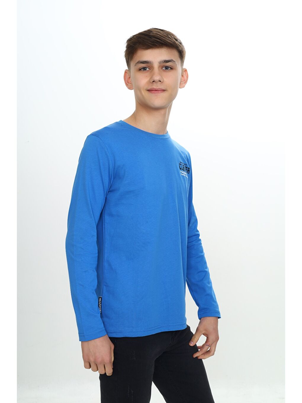 Mavi Erkek Çocuk Baskılı Tişört-2