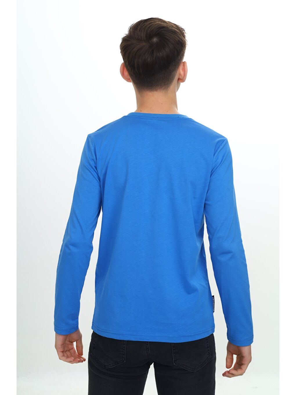 Mavi Erkek Çocuk Baskılı Tişört-3