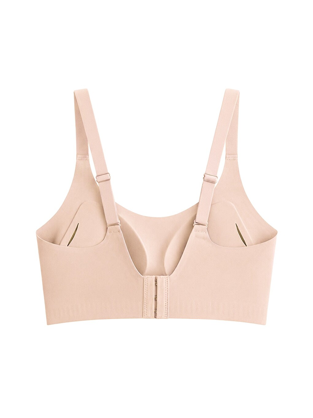 Bej Seamless Bra - Solena | Ten Lazer Kesim Dikişsiz Balensiz Toparlayıcı Kadın Sütyen-1
