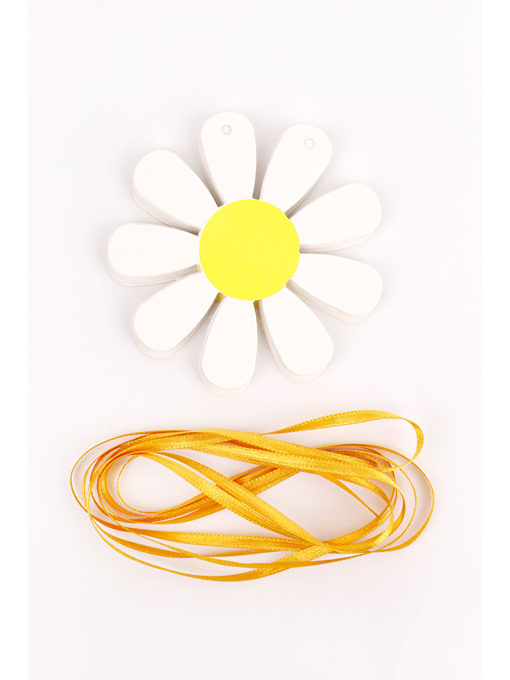 Beyaz Papatya Dekoratif Parti Banner-1