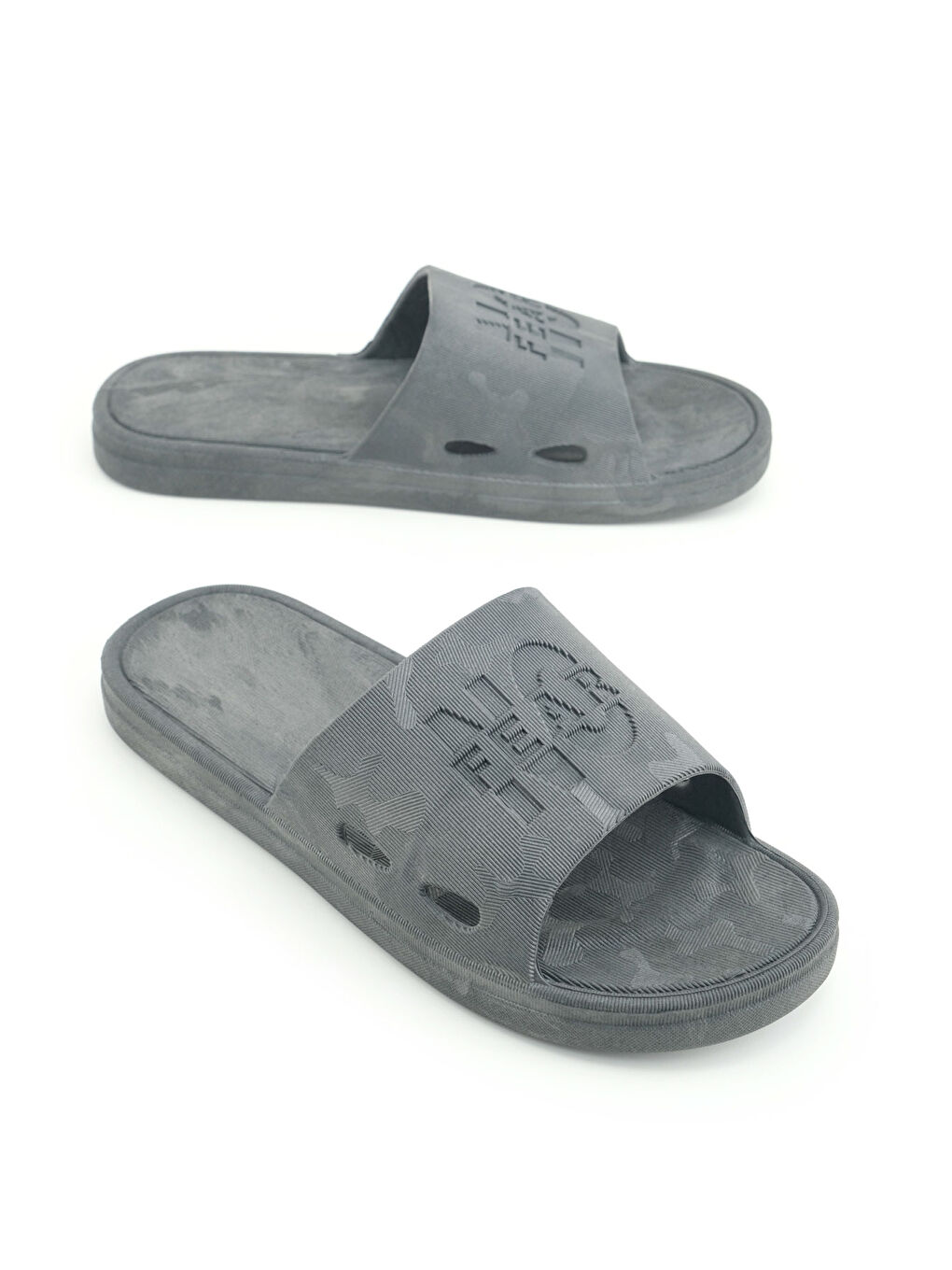 Gri Yazlık Erkek No Fear Airblow Islak Zemine Uygun Günlük Ev Bahçe Havuz Terlik