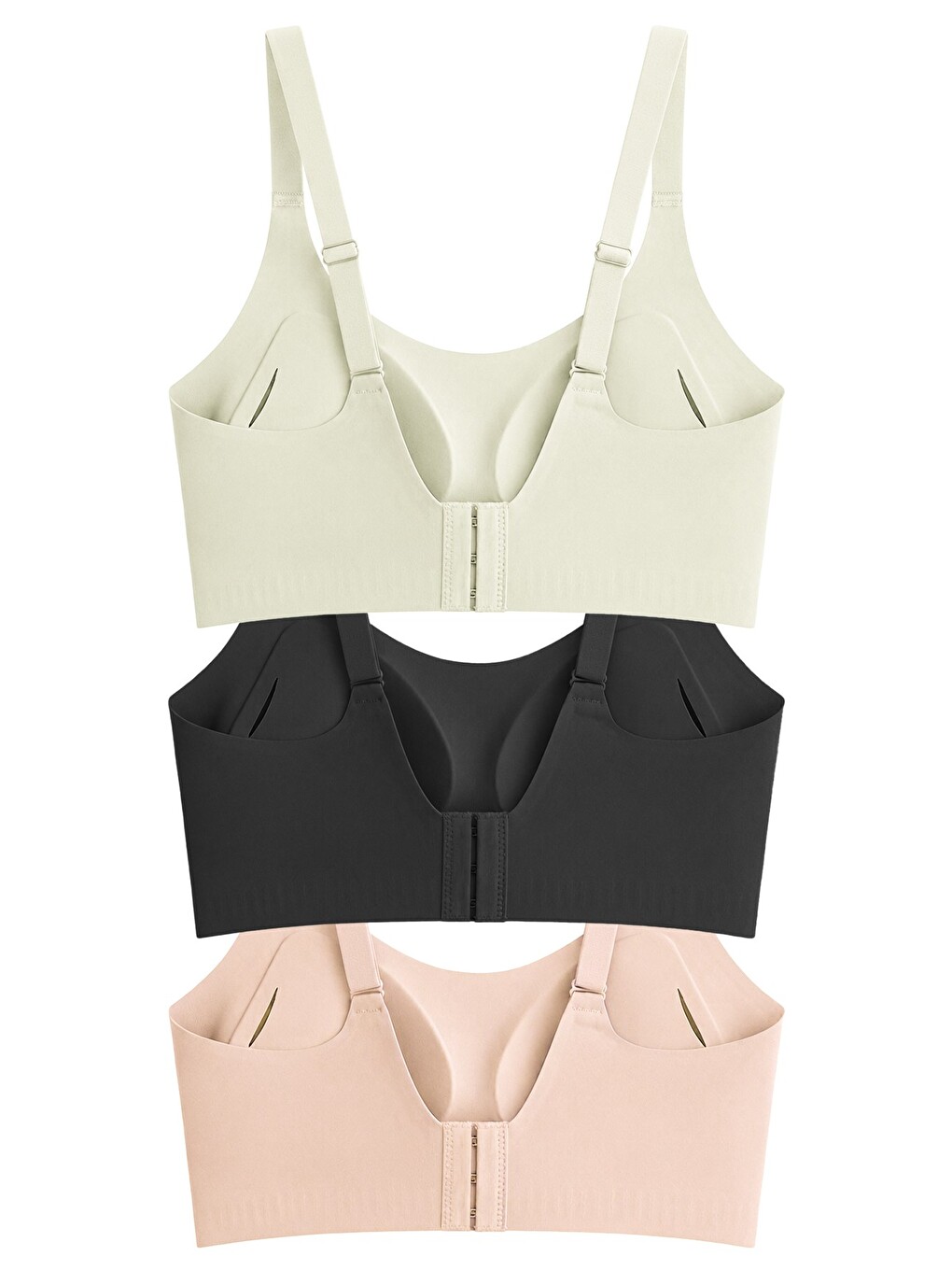 Karışık Seamless Bra - Solena | Lazer Kesim Dikişsiz Balensiz Toparlayıcı Kadın Sütyen 3'lü Paket-2-1