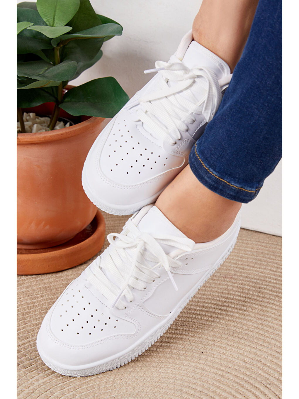 Kadın Beyaz Spor Ayakkabı - 27090-1