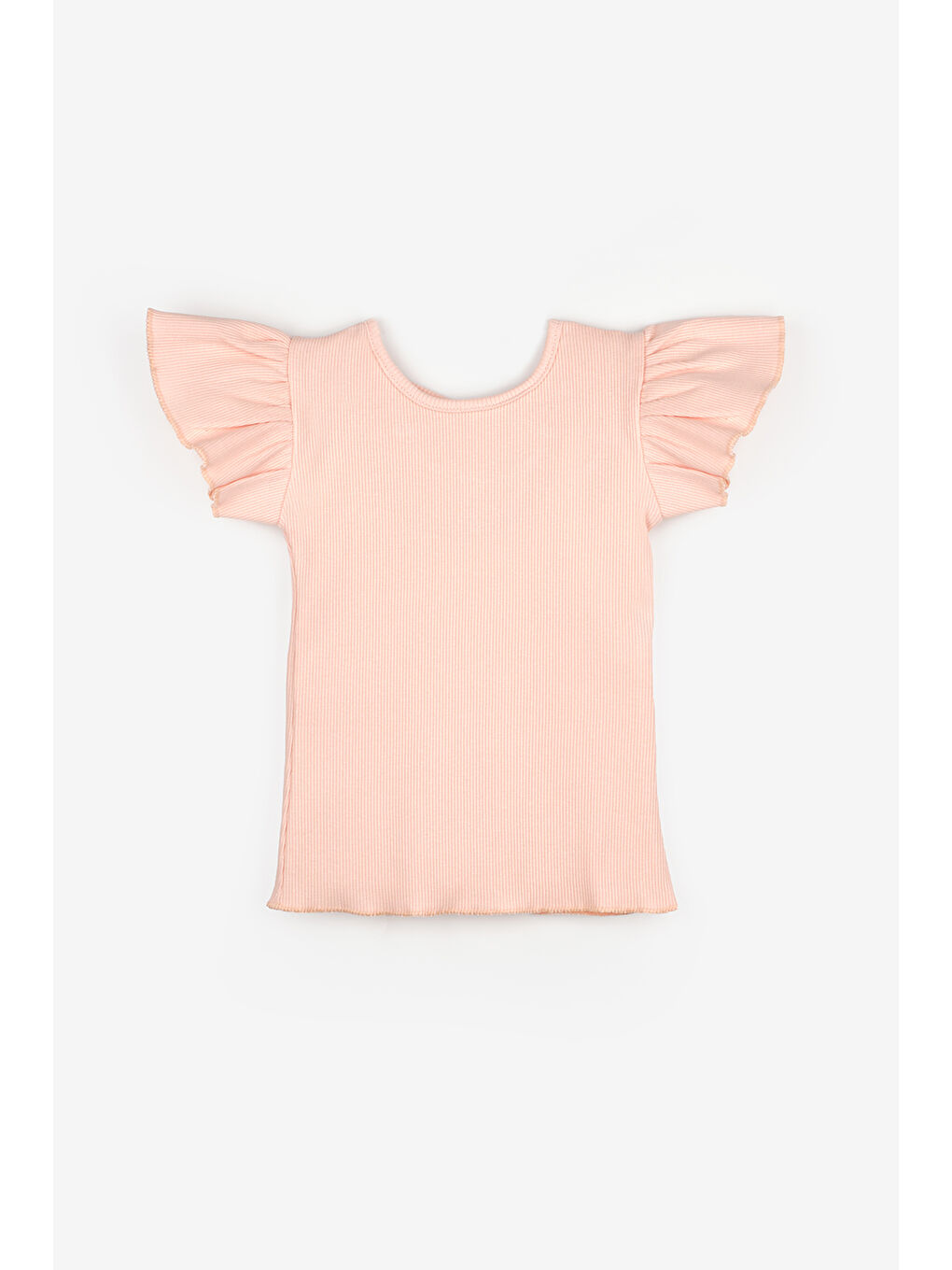 Pembe Somon Arkası Çapraz Biyeli Kız Çocuk Tişört - Julie