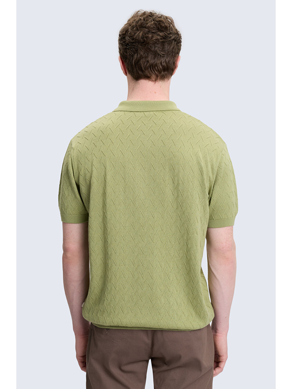 Haki Regular Fit Polo Yaka Pamuklu Tişört-3