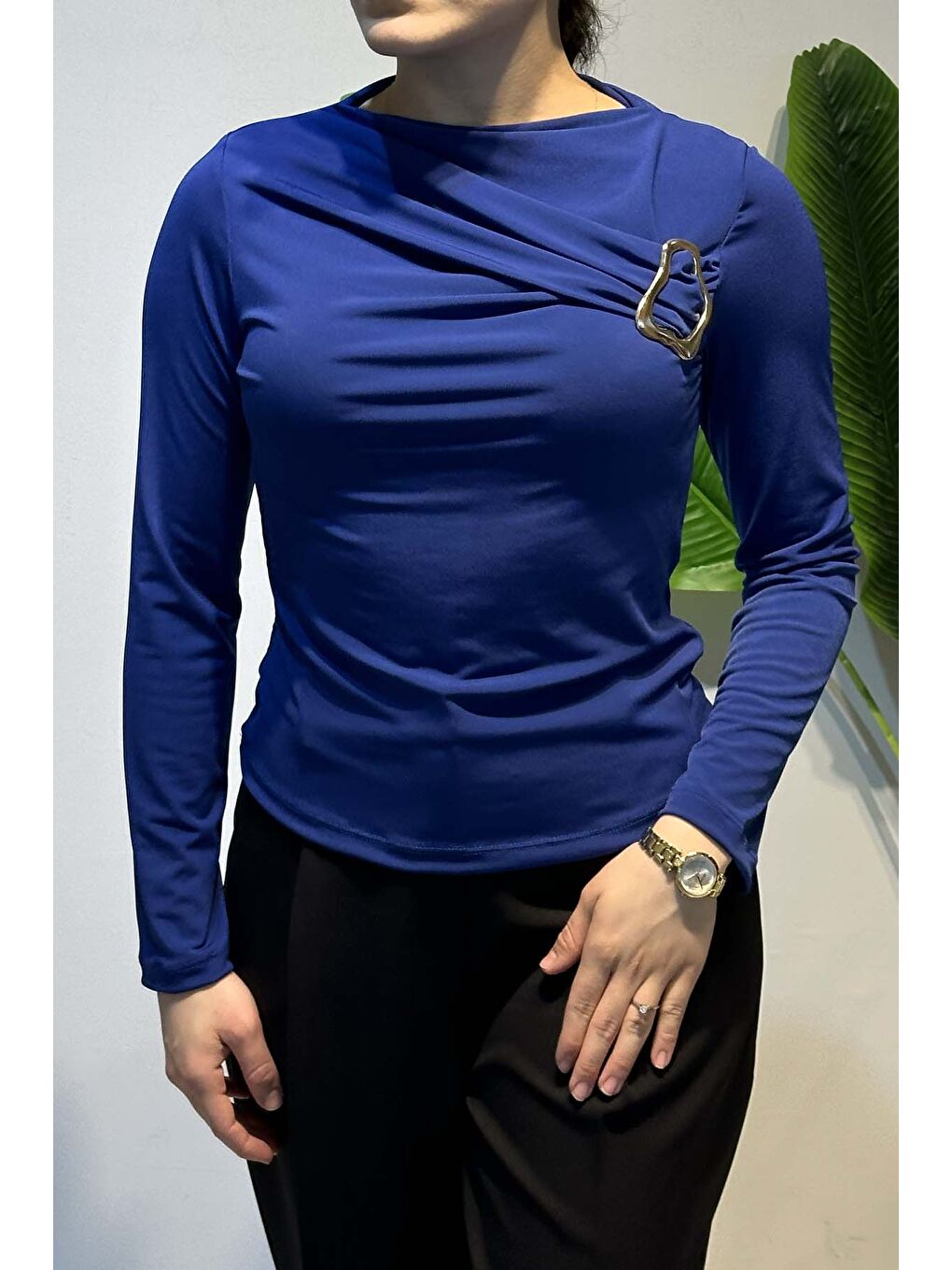 Mavi Aksesuar Detaylı Bluz 20757 Saks-1