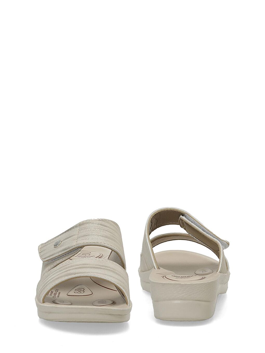 405094.Z4FX Bej Kadın Dolgu Topuk Terlik-4