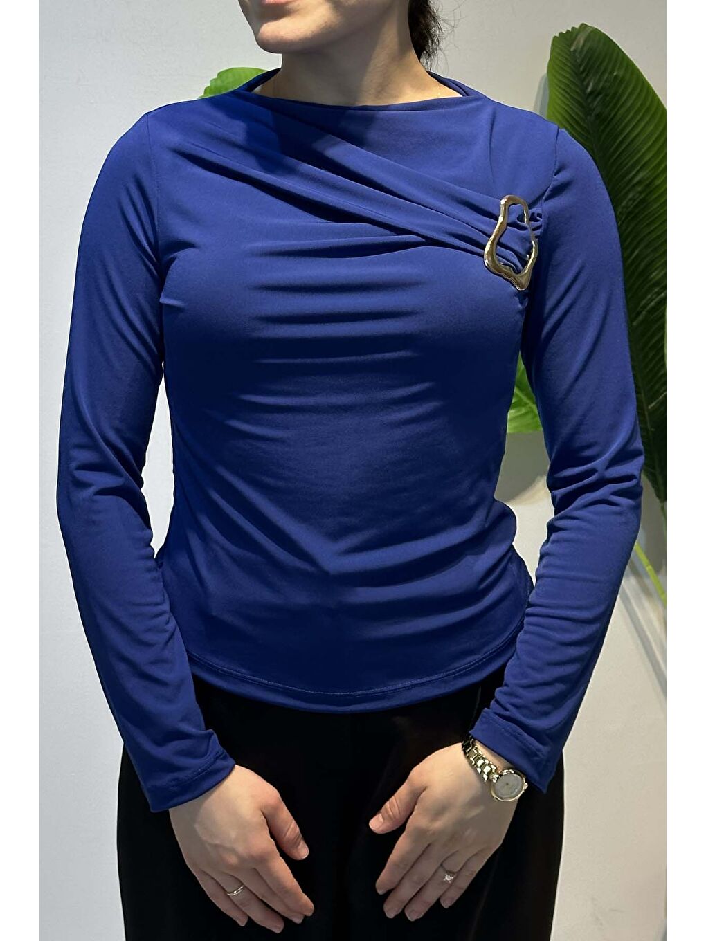 Mavi Aksesuar Detaylı Bluz 20757 Saks-2