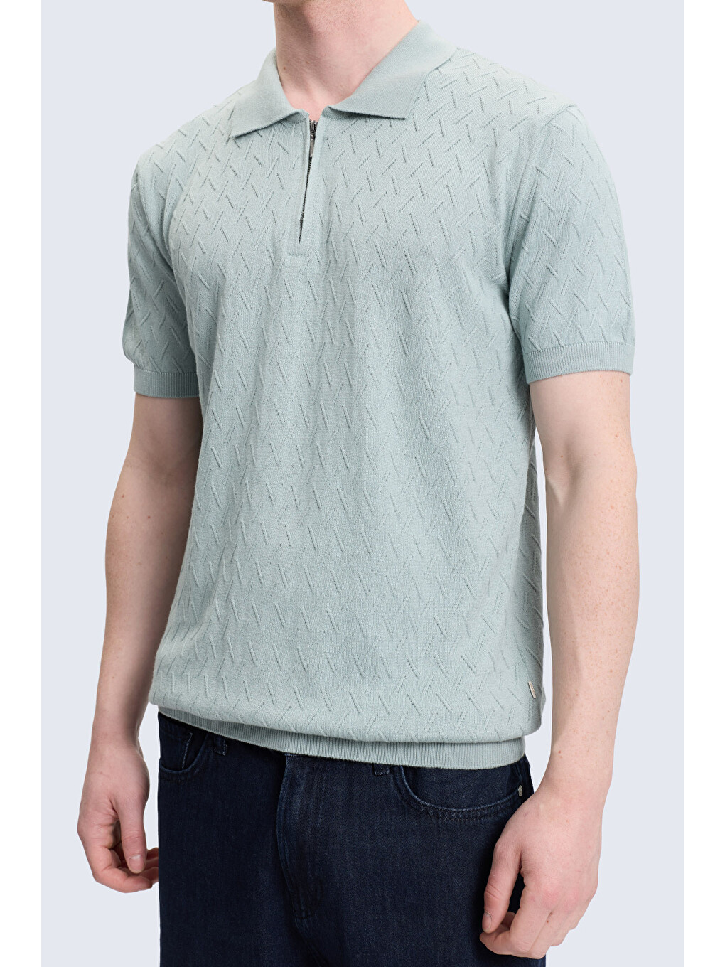 Yeşil Regular Fit Polo Yaka Pamuklu Tişört-2