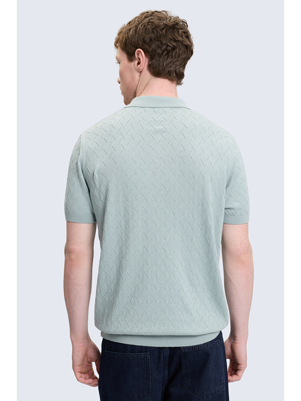 Yeşil Regular Fit Polo Yaka Pamuklu Tişört-3