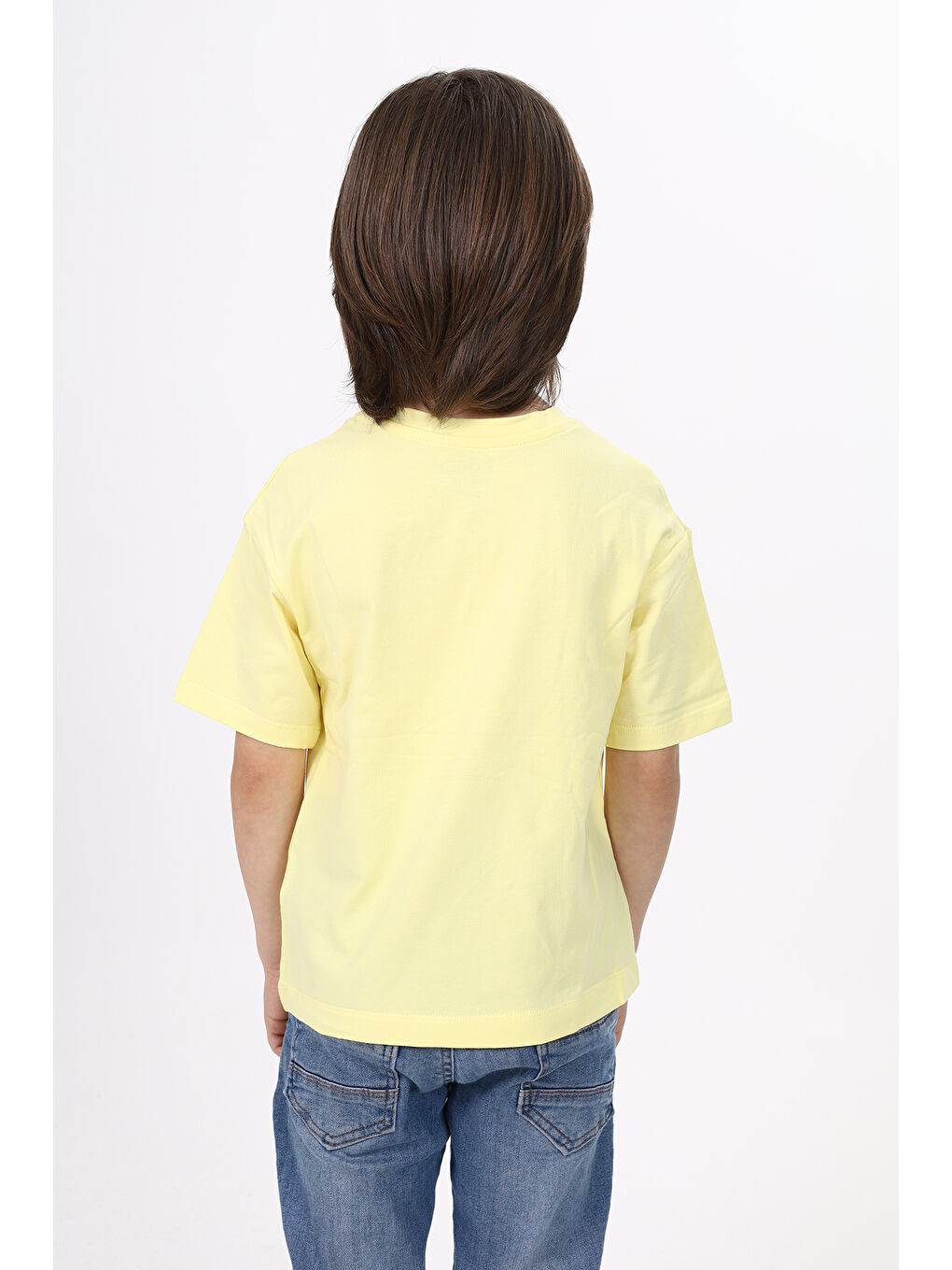 Sarı Erkek Çocuk Baskılı Tişört-3