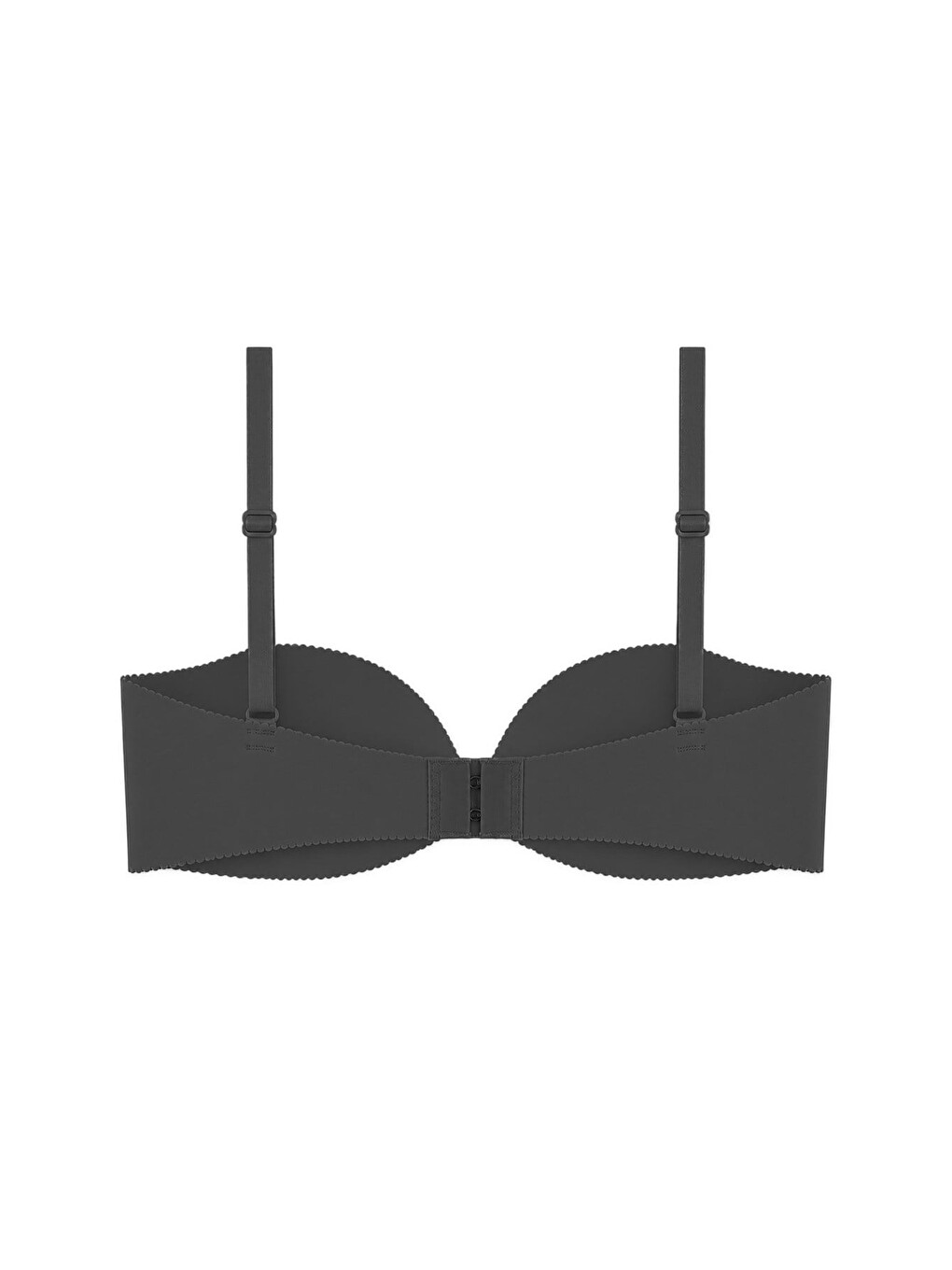 Seamless Bra - Serina | Siyah Balenli Lazer Kesim Yarım Dolgulu Push Up Straplez Kadın Sütyen-1