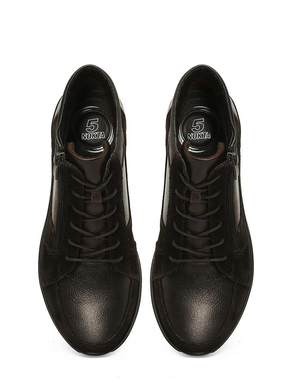 105317.NZ4PR Kahverengi Kadın Dolgu Topuk Bot-3