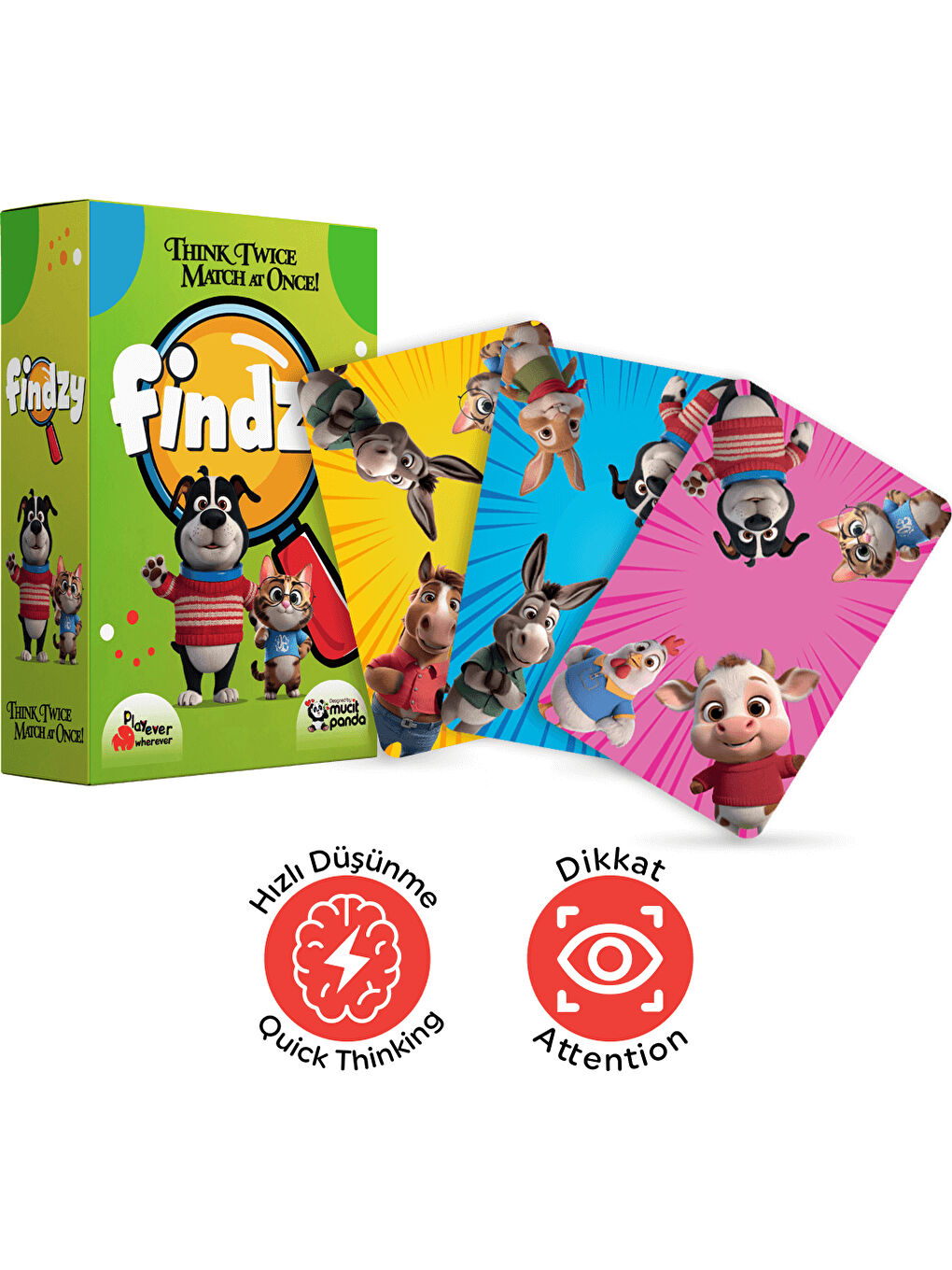 Findzy, Dikkat Güçlendiren Eğlenceli Kart Oyunu (4-7 Yaş)