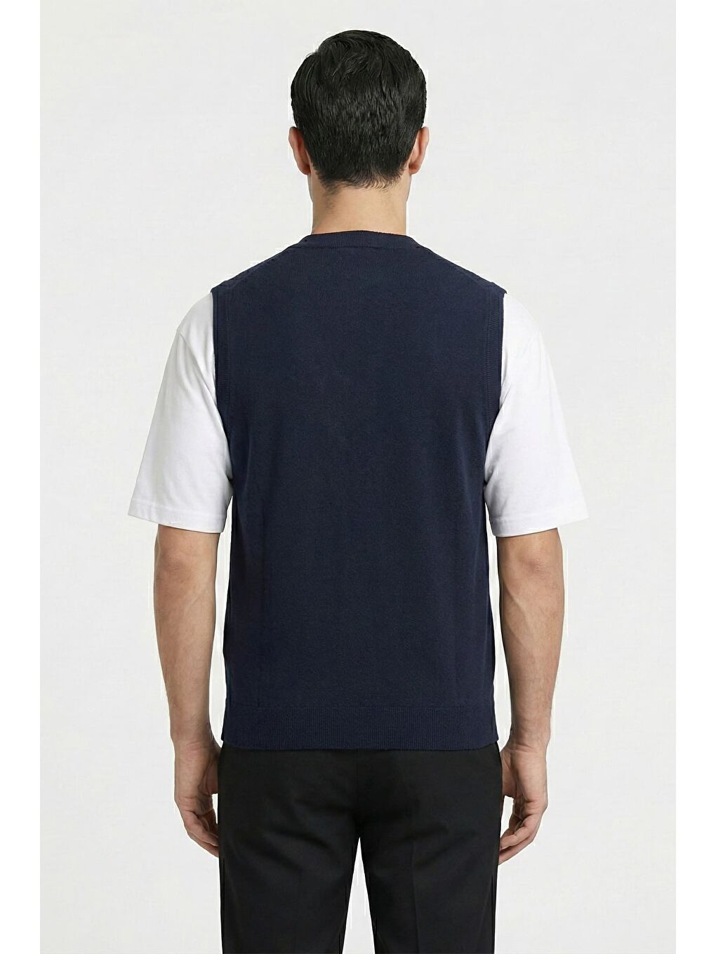 Giotelli Erkek Siyah Standart Fit Yün Karışımlı Düğmeli Triko Süveter-3