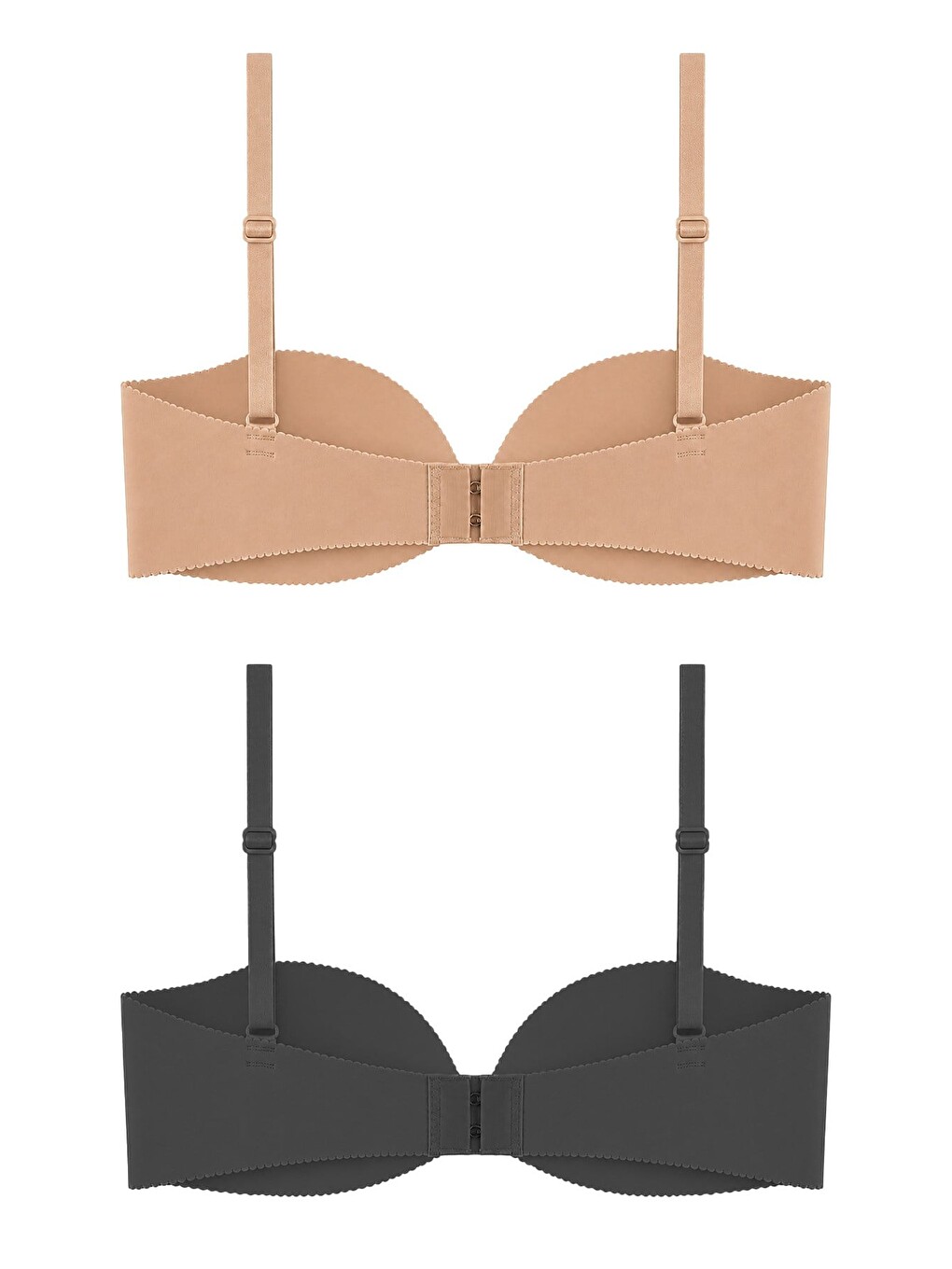 Karışık Seamless Bra - Serina | Balenli Lazer Kesim Yarım Dolgulu Push Up Straplez Kadın Sütyen 2'li Paket-1