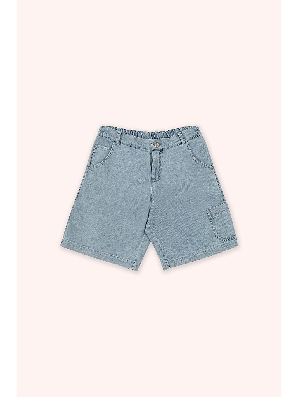 Erkek Çocuk Rahat Kesim Denim Şort Mavi