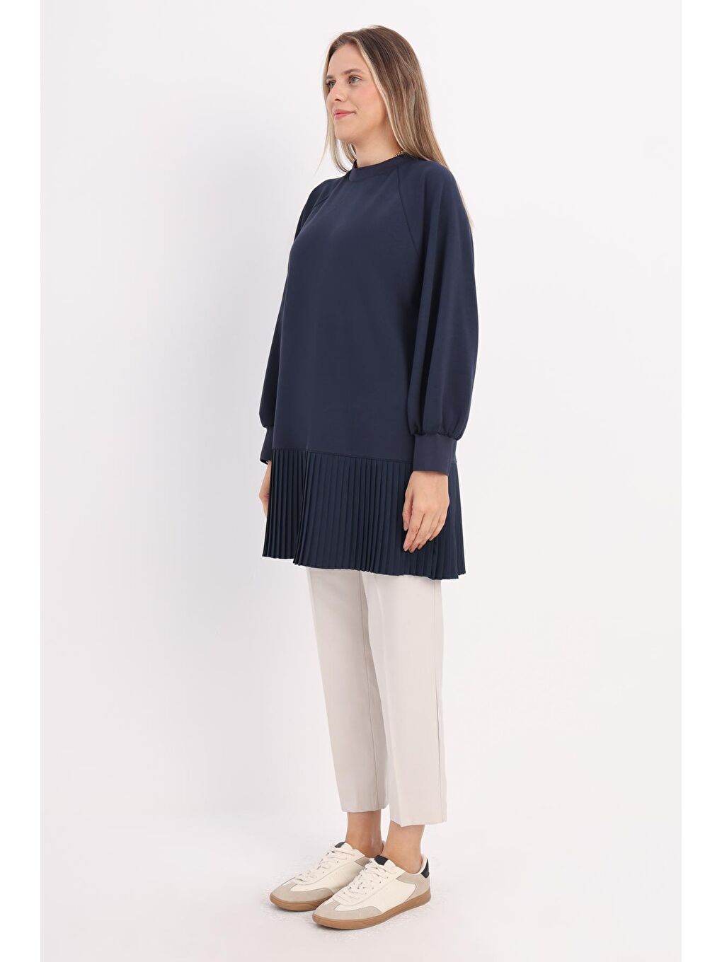 ALLDAY İndigo Oversize Garni Piliseli Tunik - 2